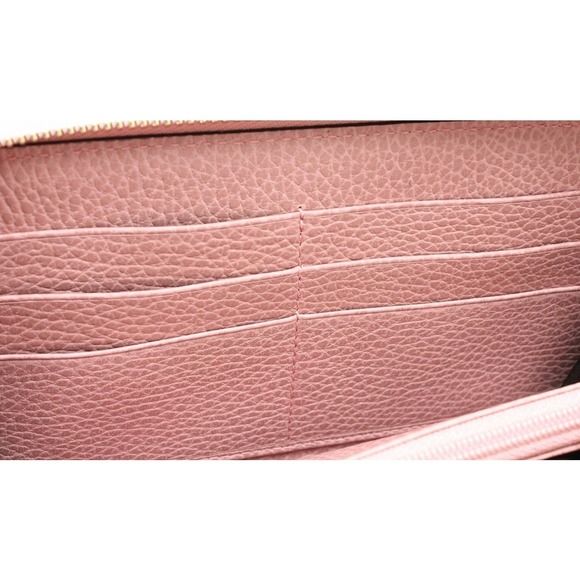 Gucci GG Canvas Zippy Wallet Leather Light Pink - Picture 7 of 9